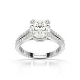 2.67 CT Round Cut Hidden Halo Lab Diamond Ring